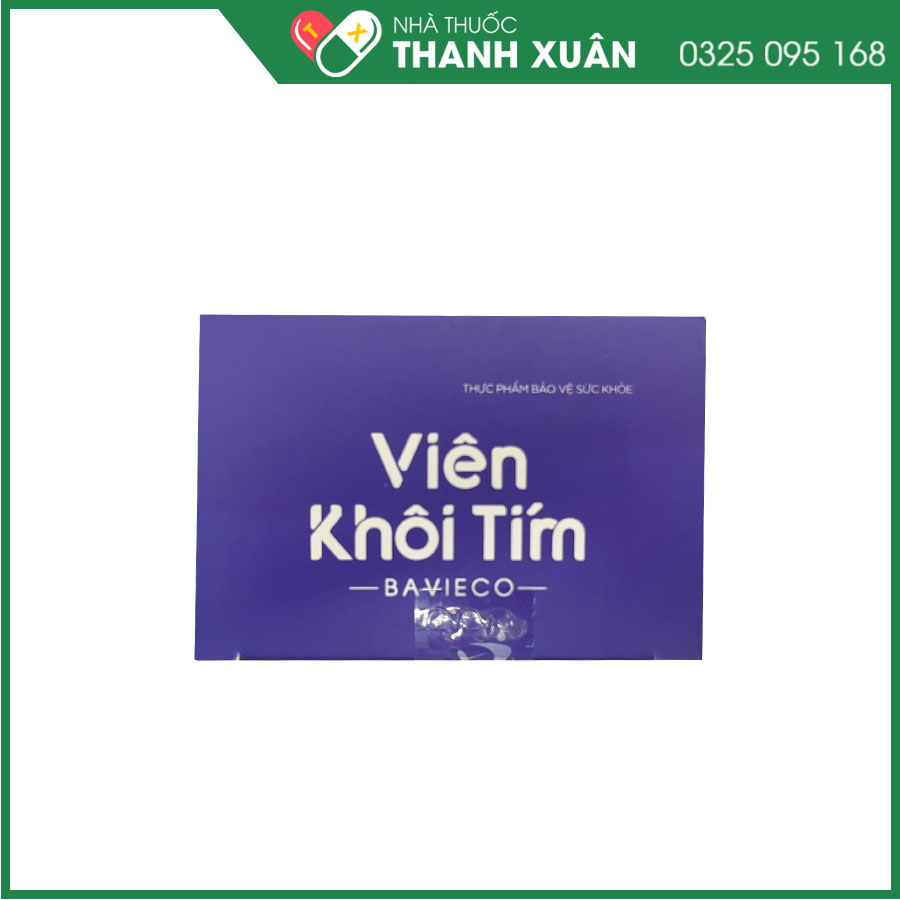 Viên Khôi Tím Bavieco giảm viêm loét dạ dày